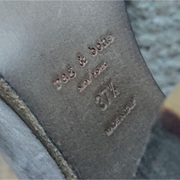 Rag & Bone Harrow Suede Ankle Boot Granite Gray size 37 - Picture 8 of 12